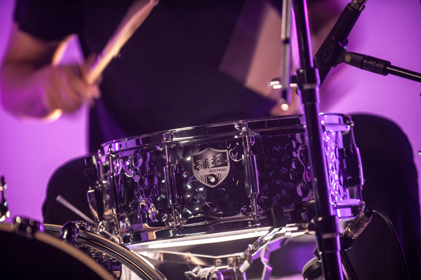 Zowag Steel Series hammered steel snare drum